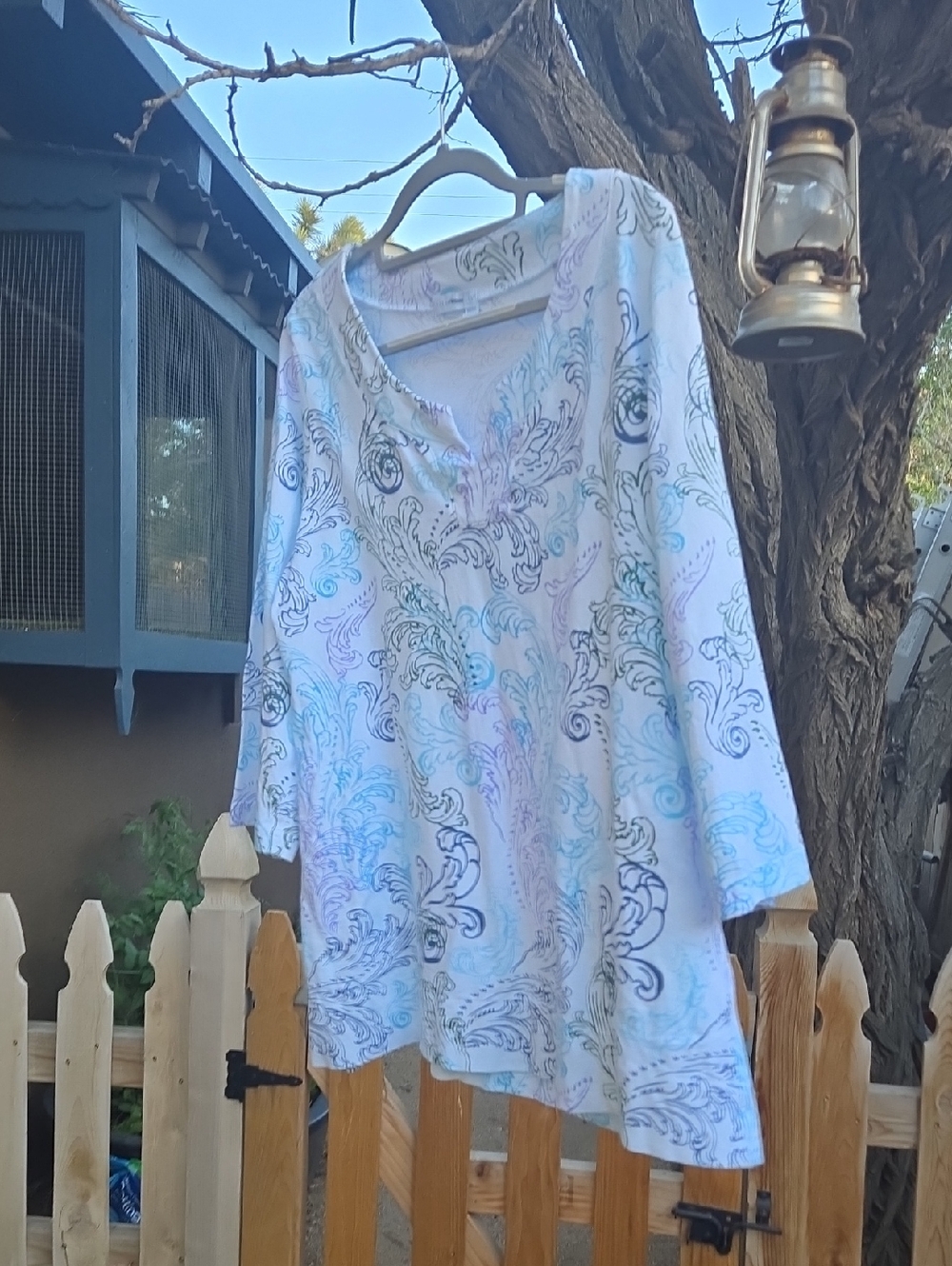 Fresh Produce, Coastal, Beach Syle, Waverley White, 100% Cotton Jersey TunicTop